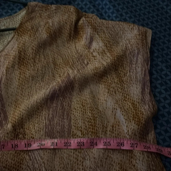 Vintage style Paisley Abstract brown pattern V neck boho  casual cotton Kaftan S - Picture 9 of 14